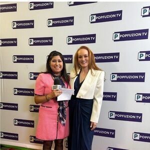 Pink Tweed Dress with Black Trim